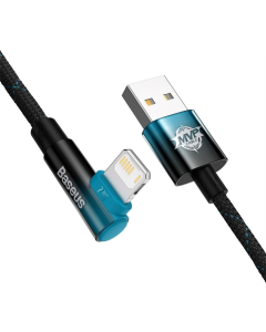 USB-кабель Baseus MVP 2 Lightning 2.4A 1м Черный/Синий (Black/Blue) (CAVP000021)