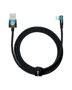 USB кабель Baseus MVP 2 Lightning 2.4A 2м Чорний/Синій (Black/Blue) (CAVP000121)
