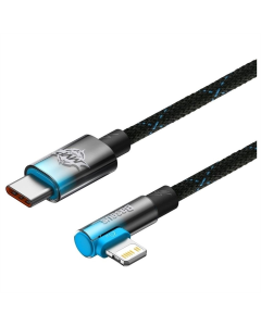 USB кабель Baseus MVP 2 USB Type-C - Lightning 20W 1м Чорний Синій (Black Blue) (CAVP000221)