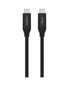 USB кабель Belkin USB Type-C-USB Type-C 40Gbps 100W 0.8м Чорний (Black)