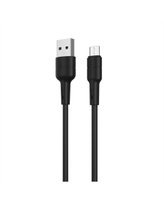 USB-кабель Borofone BX30 Silicone USB - micro USB 1м Черный (Black)