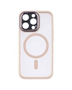 Чохол накладка для iPhone 13 Pro TPU+PC+Metal Calais MagSafe Рожева (Pink)