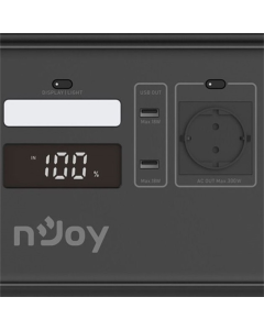 Переносная зарядная станция Njoy Power Base 300 Черная (Black)