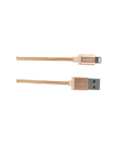USB кабель Canyon USB - Lightning 1м Золотий (Gold)
