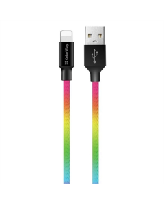 USB кабель ColorWay USB - Lightning 2.4А 1м Різнокольоровий (Multicolor)
