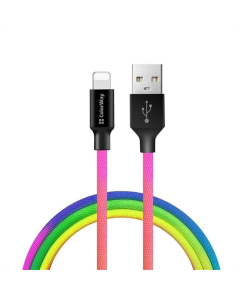 USB кабель ColorWay USB - Lightning 2.4А 1м Різнокольоровий (Multicolor)