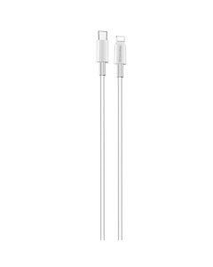 USB кабель ColorWay USB Type-C - Lightning 3.0А 1м Білий (White)