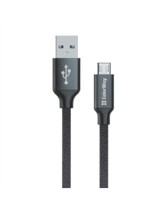USB кабель ColorWay USB - micro USB 2.4А 2м Чорний (Black)