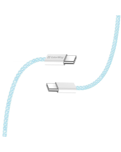 USB кабель ColorWay USB Type-C + USB Type-C 3.0А 1м Синій (Blue)