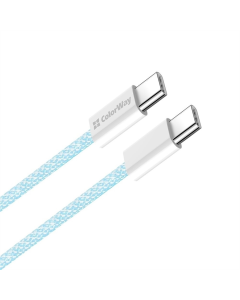 USB кабель ColorWay USB Type-C + USB Type-C 3.0А 1м Синій (Blue)