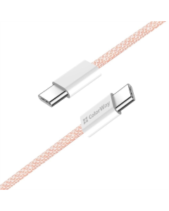 USB кабель ColorWay USB Type-C + USB Type-C 3.0А 1м Рожевий (Pink)