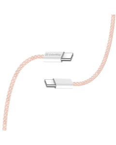 USB кабель ColorWay USB Type-C + USB Type-C 3.0А 1м Рожевий (Pink)