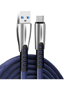 USB кабель ColorWay USB - USB Type-C 2.4А 1м Синій (Blue)