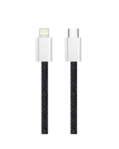 USB кабель ColorWay Lightning + USB Type-C 3.0А 1м Чорний (Black)