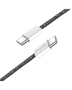 USB кабель ColorWay USB Type-C - USB Type-C 3.0А 2м Чорний (Black)