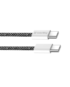 USB кабель ColorWay USB Type-C - USB Type-C 3.0А 2м Чорний (Black)