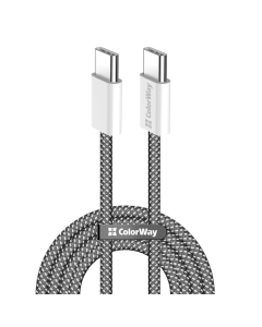 USB кабель ColorWay USB Type-C - USB Type-C 3.0А 2м Чорний (Black)