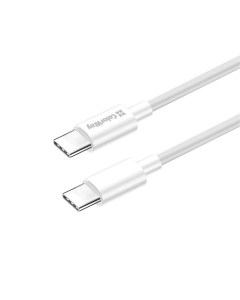 USB кабель ColorWay USB Type-C - USB Type-C PD 100W/5.0А 1м Білий (White)