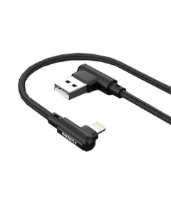 USB кабель Foneng X70 USB - Lightning 1м 90-degree Angle Gaming (3A) Чорний (Black)