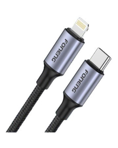 USB кабель Foneng X95 Metal USB-C - Lightning PD20W 1.2м Чорний (Black)