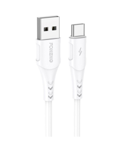USB кабель Foneng X81 1M Cable USB - USB Type-C 2.1A 1м Білий (White)