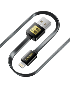 USB-кабель Luxe Cube Flat USB - Lightning 1м Черный (Black)