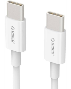 USB кабель Orico USB Type-C - USB Type-C 100W 1м Білий (White)
