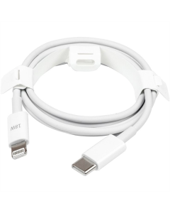 USB кабель PowerPlant USB Type-C - Lightning 18W 1м Білий (White)