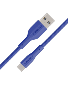 USB кабель Promate xCord-AC USB - USB Type-C 2A 1м Синій (Navy)