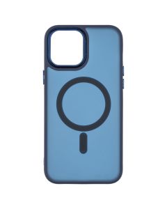 Чохол накладка для iPhone 13 Pro Max TPU+PC Space Magnetic Color MagSafe Синя (Dark Blue)