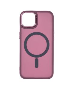 Чохол накладка для iPhone 14 TPU+PC Space Magnetic Color MagSafe Червона (Bordo)