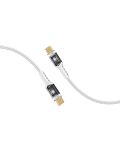 USB кабель Promate Lucidline-CC120 USB Type-C - USB Type-C 5A/100W 1.2м Білий (White)