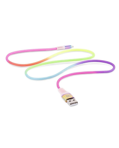 USB-кабель REAL-EL USB - Lightning (EL123500051) 1м Радужный (Rainbow)