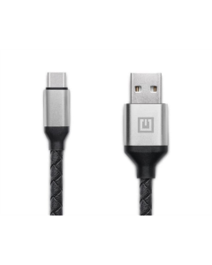 USB-кабель REAL-EL Premium Leather USB - USB Type-C (M/M) 1м (EL123500049) Черный (Black)
