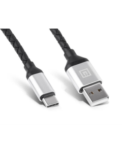 USB-кабель REAL-EL Premium Leather USB - USB Type-C (M/M) 1м (EL123500049) Черный (Black)
