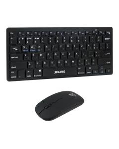 Беспроводная клавиатура (2.4G+Bluetooth) Jeqang JB-326 двухрежимная + мышь Черная (Black)