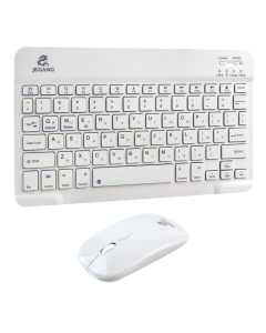 Беспроводная клавиатура (2.4G+Bluetooth) Jeqang JB-350 + мышь Белая (White)