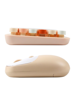 Беспроводная клавиатура TWolf TF350 Colorful + мышь Белая (Milk)