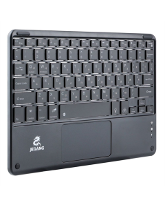 Клавіатура бездротова Jeqang JB-380 bluetooth charging and lighting touch Чорна (Black)