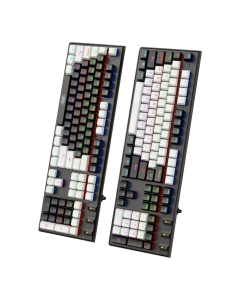 Клавиатура XO KB-06 смешанного цвета светящаяся механическая + мышь Черная (Black)