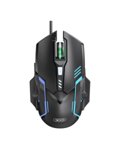 Клавиатура XO KB-06 смешанного цвета светящаяся механическая + мышь Черная (Black)