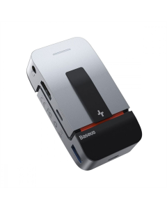 Тип-С хаб Baseus Многофункциональный бронированный держатель для Type-C Серый