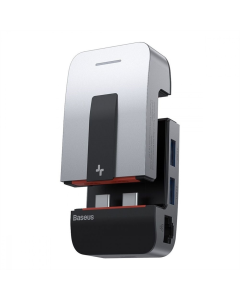 Тип-С хаб Baseus Многофункциональный бронированный держатель для Type-C Серый