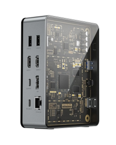 Type-C хаб WIWU Matrix docking station 16in1 W1601 Сірий (Gray)