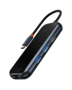 Type-C хаб Baseus AcmeJoy 8-Port Type-C HUB Adapter (WKJZ010613) Сірий (Dark Gray)