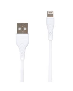 USB кабель Grand-X PL01W Lightning 2.4A 1м Білий (White)