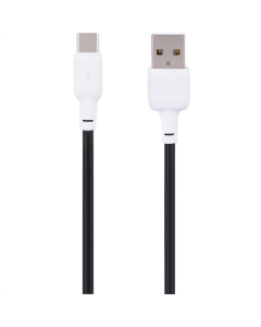 USB кабель Gelius Full Silicon GP-UCN001C Type-C (1.2м) (18W) Чорний/Білий (Black/White)