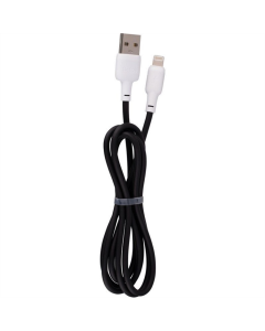USB-кабель Gelius Full Silicon GP-UCN001L Lightning (1.2м) (18W) Черный/Белый (Black/White)