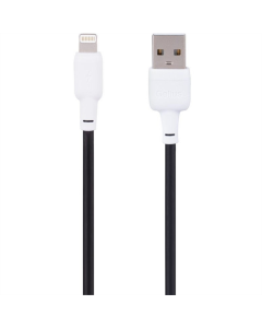USB-кабель Gelius Full Silicon GP-UCN001L Lightning (1.2м) (18W) Черный/Белый (Black/White)