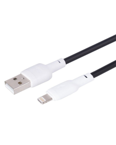 USB-кабель Gelius Full Silicon GP-UCN001L Lightning (1.2м) (18W) Черный/Белый (Black/White)